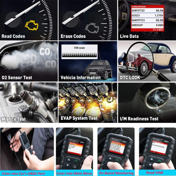 cca824709c4a9241e6b0 LAUNCH X431 CR3001 สแกน 1 ระบบ